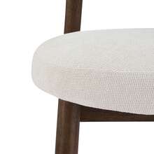 MERAX 26.77" Seat Height, Modern Rubber Wood & Fabric Counter Stool - Black/Beige, 300lb Capacity, Easy Assembly For Kitchen, Bar & Lounge, Set Of 2,Walnut - Walnut - View 11