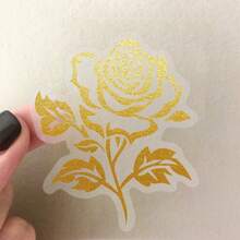 50Pcs Golden Plant Transparent PET Stickers DIY Sticker Scrapbooking Phone Luggage Skateboard Waterproof Decals - 1 Set - View 3