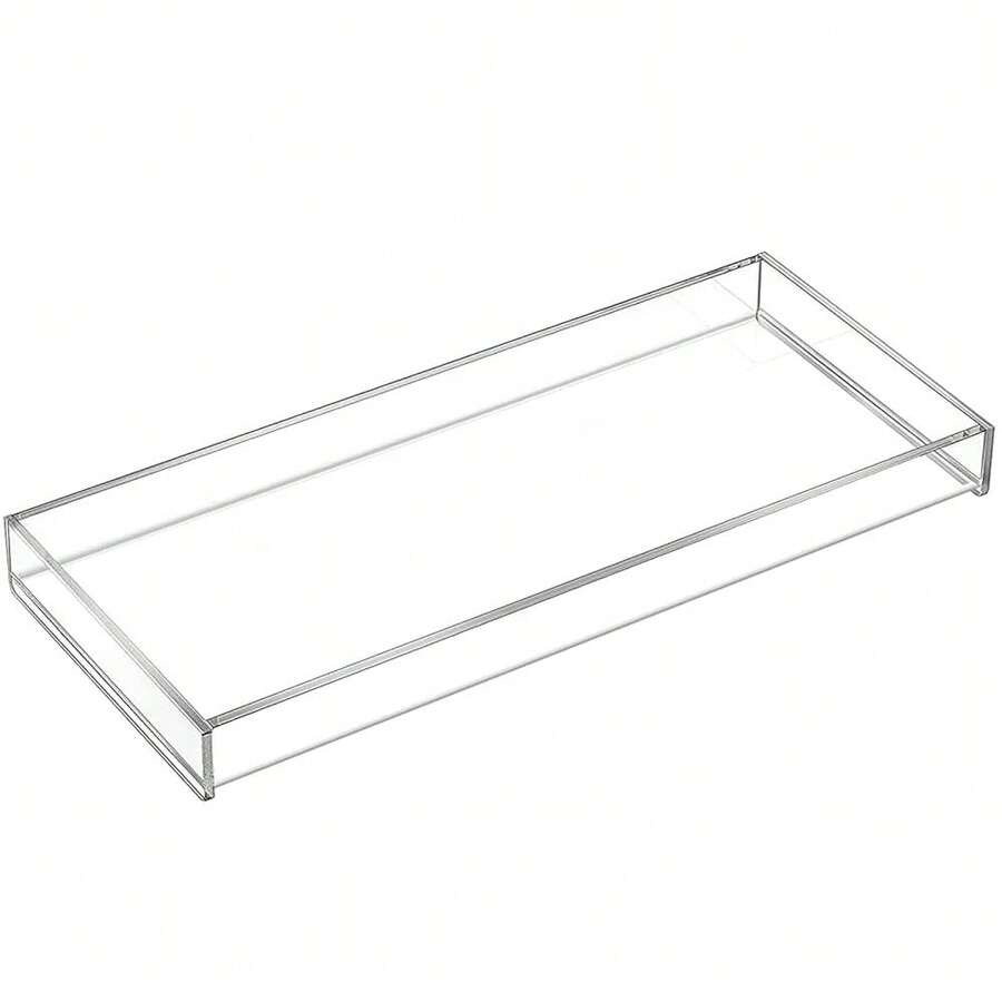 MaxGear Acrylic Vanity Tray, Clear Bathroom Storage Tray For Countertop, Toilet Tank, And Bathtub – Perfect Organizer For Perfume, Soap, Towels, Tissue, Candles, And Plants, 11.8 * 5 * 1.2 Inches - 11.8英寸x5英寸x1.2英寸 - 查看 1