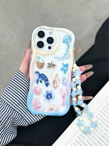 Cream Texture Painted Anti-Drop Phone Case With Chain, Compatible With IPhone 14, 14 Pro, 14 Pro Max, 13, 13 Pro, 13 Pro Max, 11, 11 Pro Max, 12, 12 Pro, 12 Pro Max, XR, XS, 15, 15 Pro, 15 Pro Max, 16, 16 Pro, 16 Pro Max, 17, 17 Pro, 17 Air, 17 Pro Max, Premium Anti-Drop Phone Case - Multicolor - View 4