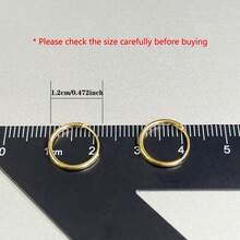 2pcs Mini 925 Sterling Silver Round Hoop Earrings, Small Size 10mm, 12mm, 14mm, Large Size 16mm, 18mm, 20mm Cartilage Hoops/Earrings, Suitable Gift For Women/Girlfriend/Ladies - Gold - View 22