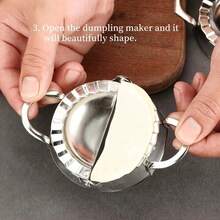 不锈钢饺子模具，饺子制作器，饺子夹，饺子模具，蛋糕模具 - 銀色 - 查看 4