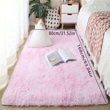 1pc Super Soft Thick Fluffy Carpet, Suitable For Living Room, Bedroom And Other Indoor Spaces, Soft Long Plush Rug, Fluffy Faux Fur Carpet, Home Decor, Pet Friendly, Ideal For Bedroom, Living Room, Nursery Decoration. - Pink - View 12
