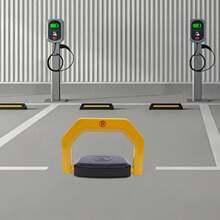 Folding Automatic Parking Lock Driveway Security Car Barrier Lock Remote Control - Yellow - View 9