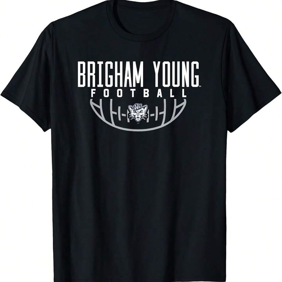 BYU Cougars Football Arch T-Shirt - Army Green - View 1