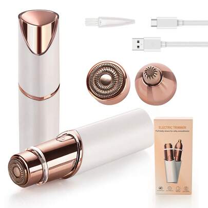  EDIMENS Women Facial Hair Remover & Eyebrow Trimmer, 2-In-1 USB Rechargeable Epilator With LED Light Ideal For Face, Lip, And Body Peach Fuzz Gentle, Efficient, And Precise Trimming For Smooth Skin