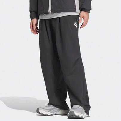 Adidas男款褲子春季新款運動休閒簡約基底寬鬆舒適長褲JM6244