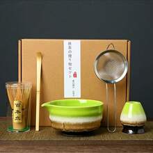 1pc/5pcs Japanese Style Matcha Bowl Ceramic Matcha Whisk Set, Bamboo Matcha Brush, Matcha Ceremony Gift Box - Multicolor - View 12