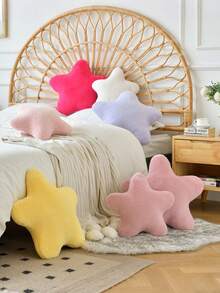 Almofada de Pelúcia Fofa em Formato de Estrela - Almofada de Pelúcia Sintética Macia, Perfeita para Sofá, Quarto e Decoração de Natal da Sala de Estar, Presente Ideal para Entes Queridos, Festa e Decoração de Quarto | Estilo Moderno | Lavável em Máquina - Branco - Visão 7