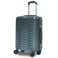 PC+ABS Hard Shell Lightweight Suitcase 4 Spinner Wheels TSA Lock Dark Green Cabin Checked Luggage - Large 28 Inch - View 3