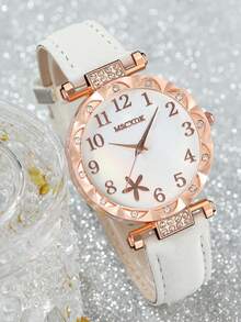 1 Set Women's Watch, Elegant And Stylish, Round Dial, Quartz Watch, Paired With Pendant Necklace And Earrings. Suitable For Everyday Wear, Back-To-School Season, Graduation Ceremony, Thanksgiving, Couples, Etc., And Also Makes A Great Gift. Watch Box Not Included. - Multicolor - View 5