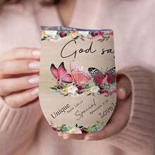 1 Stück/5 Stück 355ml Edelstahl Isolierbecher mit Englisch Buchstaben & Muster Design, doppelwandig vakuumisoliert, geeignet für Tee, Kaffee und Saft, für heiße & kalte Getränke, auslaufsicherer Deckel, tolles Geschenk für Freund/Freundin - Verschiedenfarbig - Übersicht 15