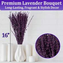Natural Air-Dried Lavender, Fresh And Natural, Sleep Aid And Calming, Long-Lasting Fragrance, French Style Lavender Bouquet, Bedroom Fragrance And Stress Relief, Handpicked Lavender Dried Flower Gift Box, Gift Yourself Some Serenity. - Multicolor - View 3