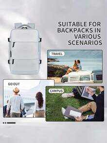 40x20x25厘米航空认证旅行包，轻便背包，大容量多功能旅行背包，适合高中生和大学生返校使用，户外便携行李包 - 彩色 - 查看 6