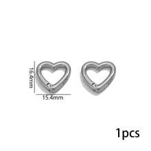 1个18K镀金304不锈钢弹簧扣环，心形/竹节形/圆形O型环连接器，适用于DIY项链手链首饰制作 - 卡扣 - 查看 14