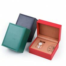 Caja de regalo de joyería y reloj de cuero de lujo, diseño resistente al agua para proteger y organizar el reloj al por menor - El mismo estilo en varios colores. - Ver 5