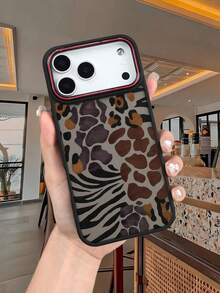 乱れじる動物柄の夫なスマホケース、アクセサリーとしてファッショナブルなゼブラとヒョウのスポットデザイン、美なパターン、野生ののアフリカスタイルデザイン、 17promax/17pro/17/17Air/16promax/16pro/16plus/16e/16/15promax/15pro/15plus/15/14promax/14pro/14plus/14/13promax/13pro/13/12promax/12pro/12/11promax/11に対応 - マットブラック - チェックする 8