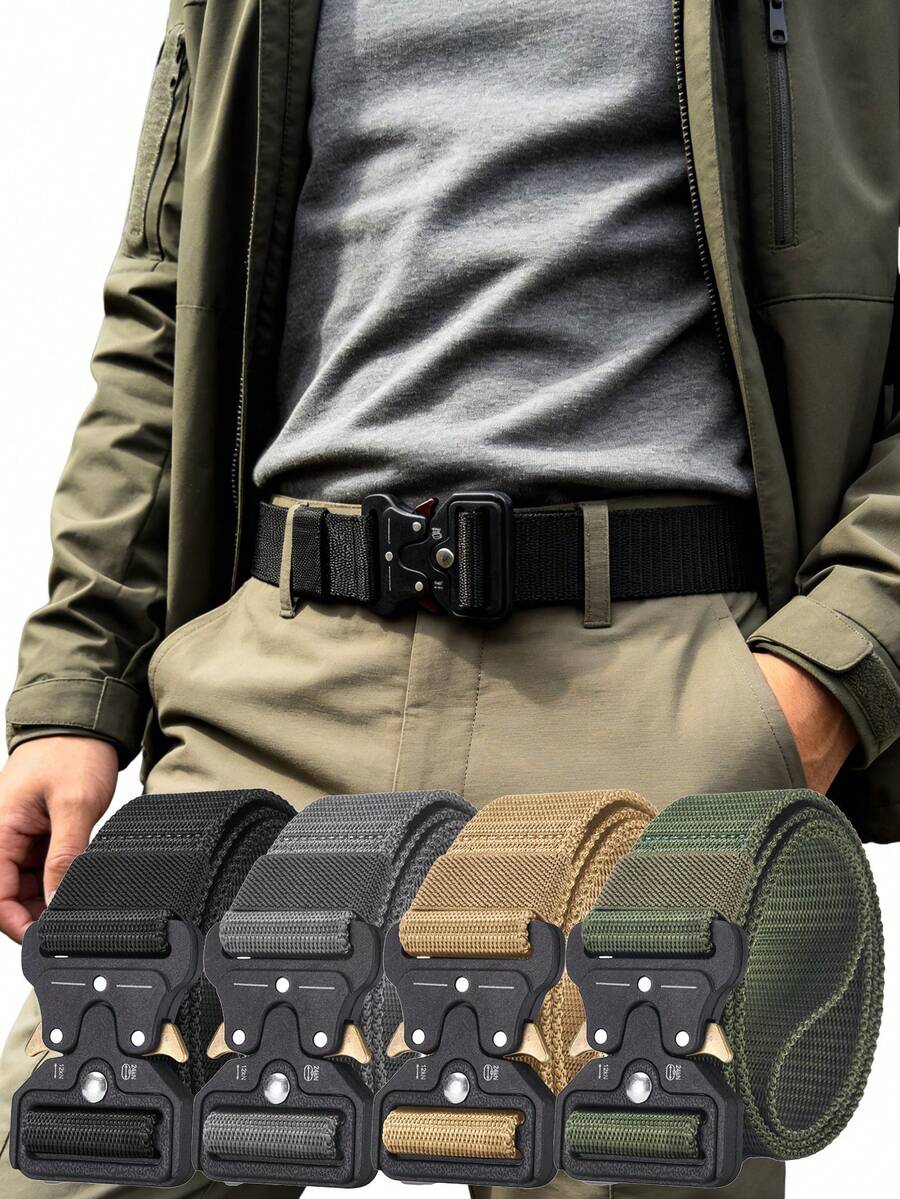 男女通用户外战术腰带,快拆扣设计,方便快捷地系紧;舒适耐用的材质,透气性极佳;可调节大码;适合春、夏、秋、冬四季;可搭配牛仔裤、休闲裤、裙子、连衣裙;是通勤、办公、运动的理想之选——情人节、生日、周年纪念日的完美礼物。 - 彩色 - 查看 1