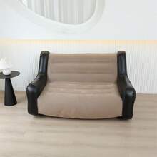 折叠懒人沙发，加厚折叠充气躺椅，紧凑型游戏躺椅，休闲床/睡眠气垫长凳 - 彩色 - 查看 8