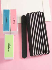 12pcs Nail File And Buffer Block Set, 100/180/240/600/3000 Grit, Nail Polishing Block Set, Professional Nail Files For Natural Nails, Nail Grooming, Shaping And Polishing - Multicolor - View 5