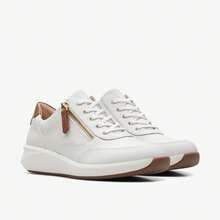 Clarks Un Rio Zip - White - View 3