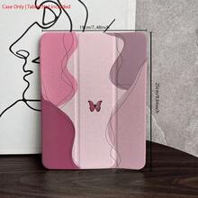 1pc Ombre Pink Butterfly Tablet Case - Minimalist Elegant Style, Tri-Fold Stand And Shock-Proof Protection With Pencil Slot, Suitable For IPad 10.9/10.2/Air 5th Gen/Pro11/10th/9.7/Air 2/IPad (7th Gen)/IPad (8th Gen)/IPad Air 4/5/IPad Pro 11/IPad 10th Generation 10.9 Inch 2022 Smart Cover/IPad Air 13(M3 2025)/IPad Air 11(M3 2025)/IPad Air 11(M3 2025)/IPad 11(A16 2025), Auto Wake/Sleep Function - Multicolor - View 9