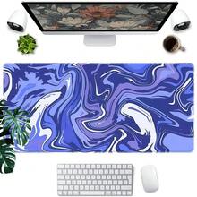 1 tấm lót bàn làm việc cỡ lớn màu xanh dương, chống trượt, bằng cao su, dành cho game thủ, dùng làm tấm lót chuột chơi game, thảm bàn phím máy tính cho bàn làm việc văn phòng, đồ dùng văn phòng, trang trí văn phòng. - A - Xem 14