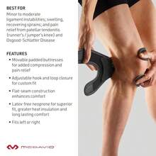 Knee Support Wrap Knee Pain Relief from Jumpers Knee Runners Knee Patella Support Tendon Support Cartilage Meniscus Injuries Adjustable for Men and Women Sold as Sine Unit 1-060 - Grande/Extra grande - Ver 4