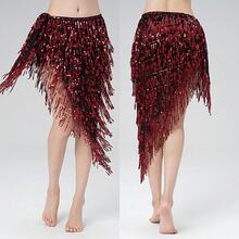 1件装女士亮片流苏半身裙,性感裹身式高腰半身裙,配有可调节腰带,波西米亚复古风格,适合节日、派对、夜店、海滩等场合。 - 彩色 - 查看 22