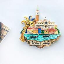 1pc Colorful Resin Fridge Magnet, Italy Travel Souvenir Florence, Milan, Venice, Dolomites, Sicily, Amalfi Lemon, Alberobello Art Decor For Refrigerator, Whiteboard, Cabinet, Dishwasher, Kitchen, Home, Valentine's Day Gift, Friends & Family, Historical Culture, Personalized Creative Cartoon Stationery Decoration, Shop Display - Multicolor - View 8