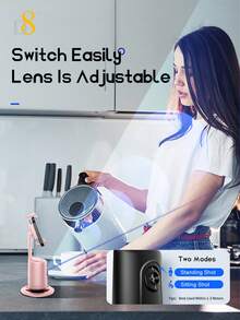 Chân đế cơ bản có thể điều chỉnh D8 AI Tự động theo dõi khuôn mặt Gimbal điện thoại Nhận diện khuôn mặt thông minh 360° Không cần ứng dụng Nhận diện cử chỉ thông minh Chụp ảnh ngang và dọc 360° cho điện thoại di động Chân đế chụp ảnh trước và sau 180° Gimbal theo dõi khuôn mặt AI 360° Bộ ổn định gimbal điện thoại Điều khiển bằng cử chỉ Gimbal selfie Bộ ổn định xoay 360° Quà tặng sinh nhật cho điện thoại thông minh Tiệc tùng Lễ hội - Một cỡ - Xem 8