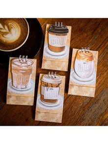 Lịch để bàn chủ đề cà phê năm 2026 (2/1 cái) - Phong cách quán cà phê cổ điển, có chỗ ghi chú - Lịch trang trí văn phòng và nhà cửa - Món quà làm việc hiệu quả cho các dịp lễ, Lễ Tạ ơn, Giáng sinh dành cho người yêu cà phê, trang trí retro cho chụp ảnh, nâng cấp văn phòng năm mới. - nhiều màu - Xem 17