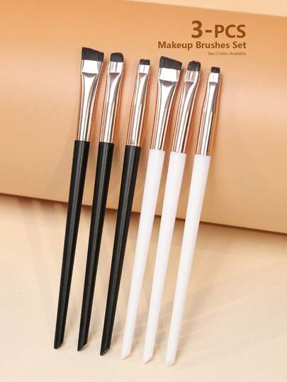 A Set Containing 3 Ultra-Fine Pointed Eyeliner Pencils And Eyebrow/Crease Brushes. Two Color Options Available. The Nylon Brush Bristles Are Suitable For All Skin Types. Provides Smudge-Proof Eyeliner, Eyebrow Strokes, And Eyeliner Effects. Odorless.