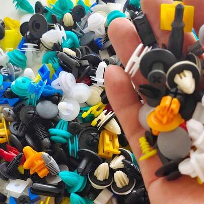 Universal Plastic Rivets, Mixed Automotive Plastic Screw Clips, Vehicle Bumper Fasteners, Suitable For Car Door Panels And Inner Fenders, Universal Plastic Brackets For Fenders, Bumpers, Car Doors, Body Panels And Decorative Auto Parts, Auto Accessories