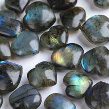 Natural Elongated Stone Hand Carved And Polished Heart-Shaped Craft Crystal Stone, Unique Luster, Suitable For Home Decoration - Multicolor - View 8