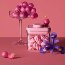 ANKOU Set de 3 recipientes herméticos para almacenamiento de alimentos (0.32L+0.5L+1.2L), elegante color rosa transparente, diseño de sellado a presión, adecuado para aperitivos, galletas, granos, frutas, frutos secos, especias, azúcar, bodas, fiestas y uso doméstico, tapa de apertura y cierre de un solo clic, conveniente para la organización y el almacenamiento en el gabinete de la cocina - Rosa - Ver 3