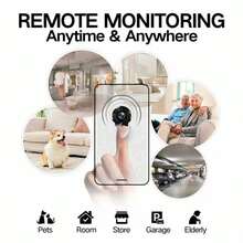 1 pièce/2 pièces Caméra mini HD 720P, caméra de domestique, caméra cachée portable, caméra mini intelligente, caméra sans fil WiFi à vision nocturne HD (réseau 2,4 G uniquement), surveillance à distance, stockage sur carte SD, convient pour la maison, la voiture, le bureau et plus de scénarios, en ligne 24h/24 et 7j/7 - Noir - Voir 7
