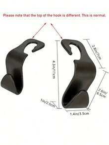 Car Seat Back Hook, Front & Rear Seat Hanger Holder For Car Interior Storage Accessories-DFGF - Black-2pcs - View 6