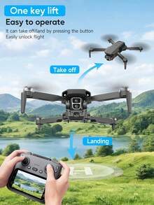 AXNEN 2026新款L106MAX EIS防抖无刷四轴飞行器无人机，可调节镜头，4.5英寸FPV彩色屏幕，无刷电机，四轴避障，5G WiFi，圣诞节和节假日完美礼物 - 彩色 - 查看 8