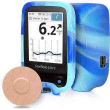 RecomendadoYOUSHARES Estuche de Viaje para Enfriador de Insulina con 2 Paquetes de Hielo Enfriadores - Azul & blanco - Ver 1