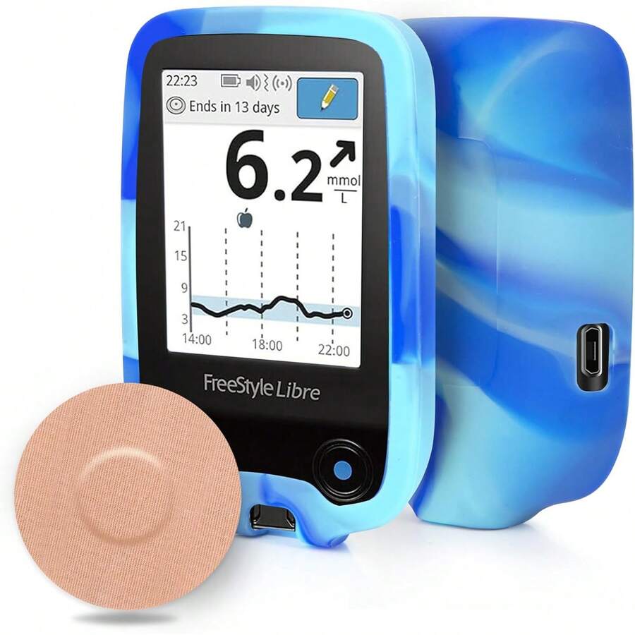 RecomendadoYOUSHARES Estuche de Viaje para Enfriador de Insulina con 2 Paquetes de Hielo Enfriadores - Azul & blanco - Ver 1