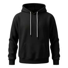 Men's Hooded Sweatshirt And Ankle Pants Two-Piece Set, Casual Pullover Top, Jogging Pants Set, Suitable For Mountaineering, Outdoor Hiking, And Travel - 黑色 - 查看 2