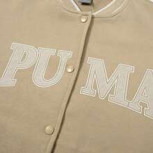 Chaqueta/Ropa de abrigo para mujer - Chaqueta de punto fácil de poner y quitar - Chaqueta deportiva con forro polar PUMA SQUAD TR, chaqueta casual para exteriores, deportes y trayectos 682179-83 - Marrón claro - Ver 4
