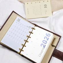 12 Sheets 2026 Monthly Calendar Planner Binder Refill Pages - A6 A7 M5 Size - Binder Inserts Habit Tracker Schedule Organizer School Supplies - 2026 Calendar Replacement Core - View 4