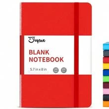 Blank Journal Notebook, A5, 160 Pages 100 Gsm Thick Sketch Books Hardcover Journal For Writing, 5.7 Inches X 8 Inches Notebooks For Work (Red) - Red - View 1