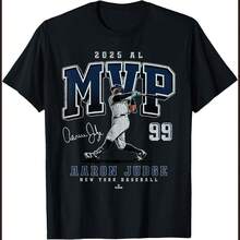 AaronA Judge 2025 AL MVP New York Baseball MLBPA T-Shirt - 黑色 - 查看 1