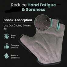 Guantes de ciclismo para bicicleta, guantes de bicicleta de montaña, antideslizantes, acolchados, transpirables, con medio dedo, accesorios deportivos para hombres y mujeres - Gris - Medio dedo - Ver 6