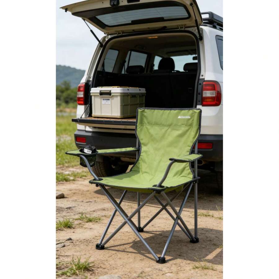 Portable Folding Chair, Lightweight Backrest Fishing Leisure Chair, Camping Beach Chair - Multicolor - View 1