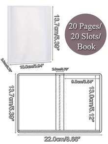 Frosted Mini File Folder Storage Album Book,Plastic Document Organizer For Office School (20 Pages/20 Slots/Book) - Storage Booklet (20 Slots) - View 3