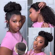 ZHENDEFA 360 Degree Lace Front Invisible Wig With Natural Wavy Effect, Pre-Trimmed Hairline, Suitable For Women - SNatural - View 5